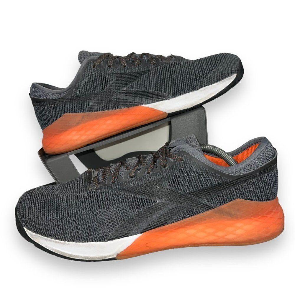 Reebok Nano 9 Cross Trainers Grey /‎ Orange DV6349 Men's 12.5
